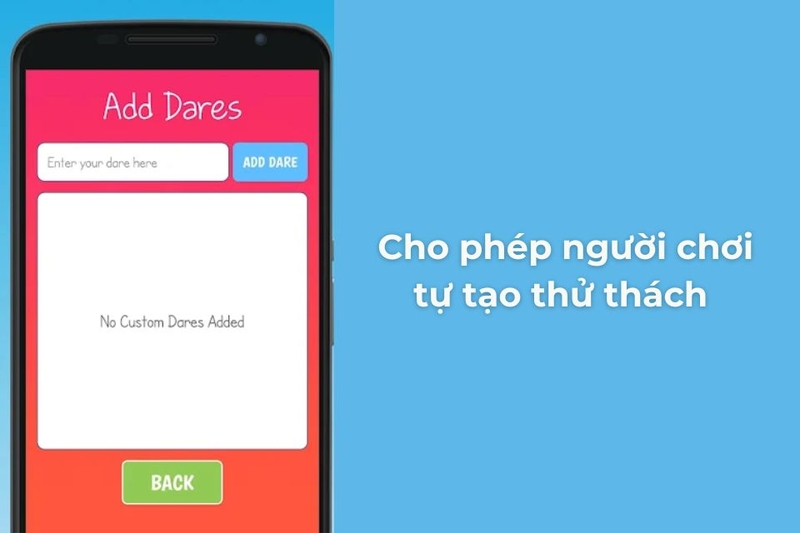 Cho phép người dùng tự tạo thử thách