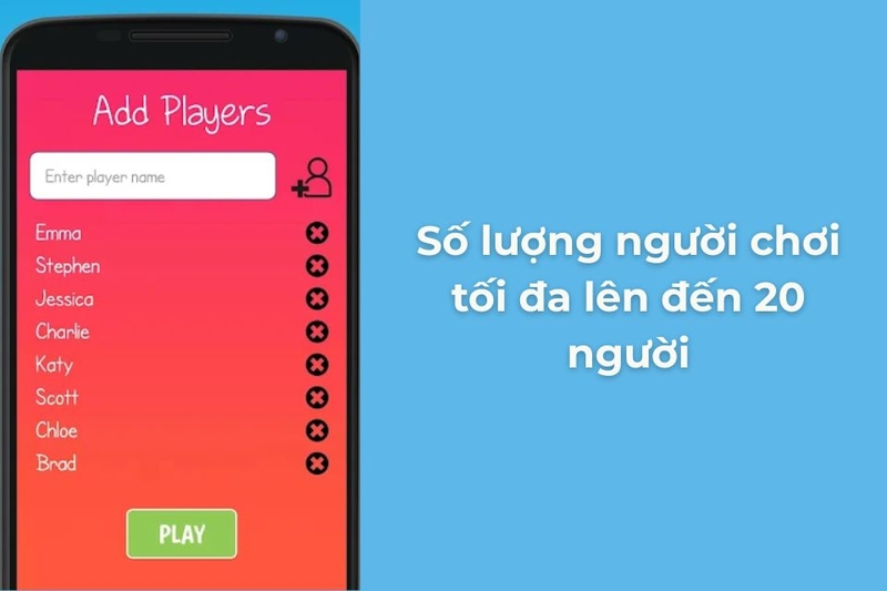 Chơi nhóm lên đến 20 người