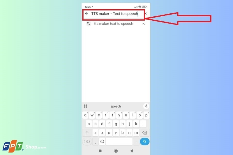 Nhập "TTS Maker: Text To Speech" vào ô tìm kiếm