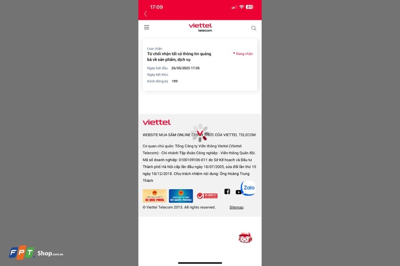 Từ chối tin nhắn quảng cáo của Viettel (ảnh 11)