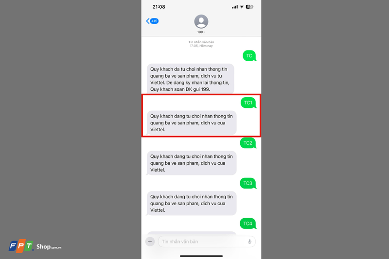 Từ chối tin nhắn quảng cáo của Viettel (ảnh 2)