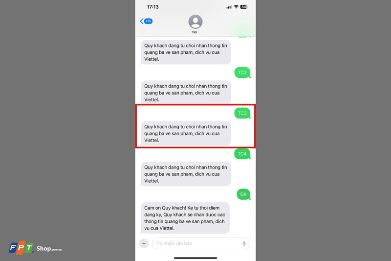 Từ chối tin nhắn quảng cáo của Viettel (ảnh 3)