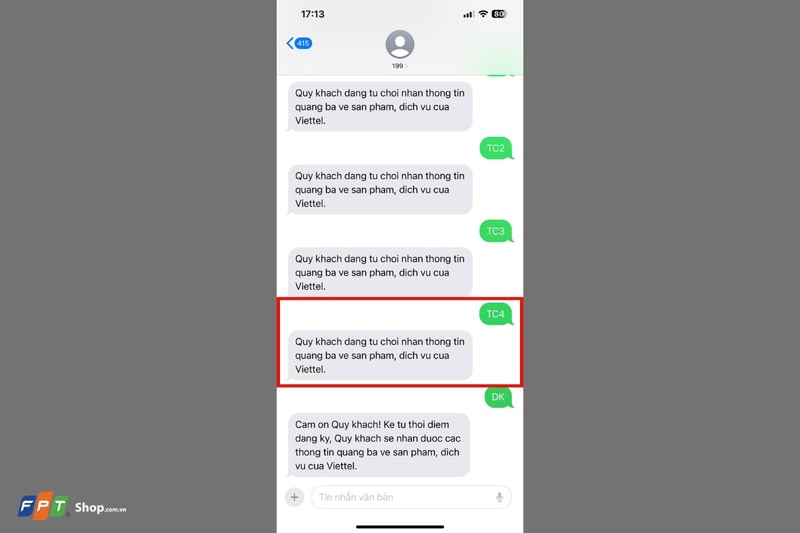 Từ chối tin nhắn quảng cáo của Viettel (ảnh 4)