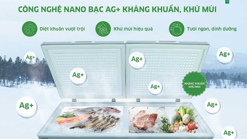 Tủ đông có công nghệ Nano Silver 2