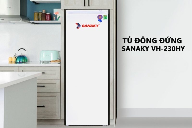 tủ đ&ocirc;ng đứng Sanaky h&igrave;nh 2