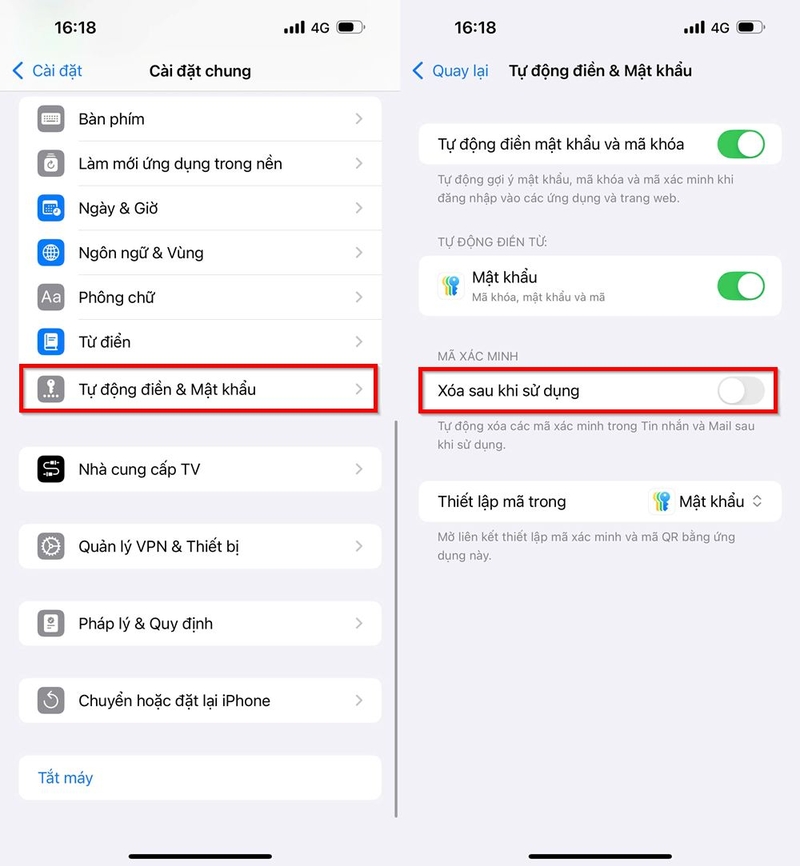Cách tự động xóa Mã xác minh trên iPhone chạy iOS 18 ảnh 2