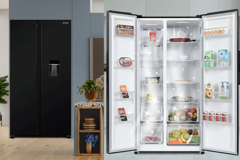 Tủ lạnh 530 lít Sharp Inverter side by side SJ-SBX530WD-DG
