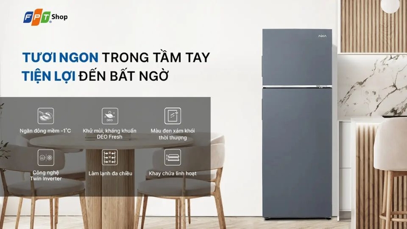 tủ lạnh AQUA có ngăn đông mềm 3