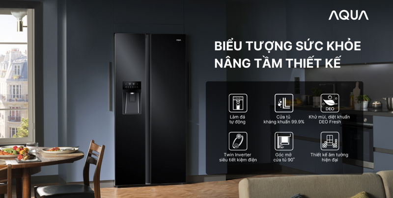 Tủ lạnh Aqua Side by Side