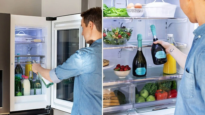 Tủ lạnh có cửa trong suốt đòi hỏi sự sắp xếp ngăn nắp