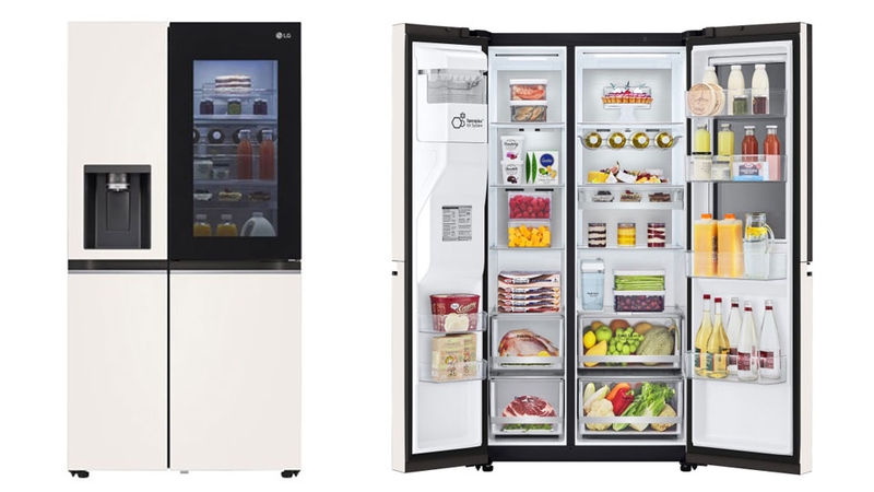 tủ lạnh có cửa trong suốt hình 1