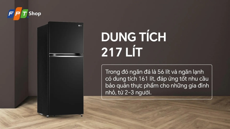 tủ lạnh LG Inverter 217 lít GV-B212WB hình 3