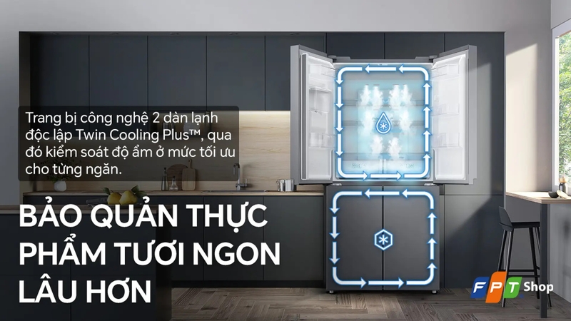 tủ lạnh samsung 4 cánh có ngăn đông mềm hình 1