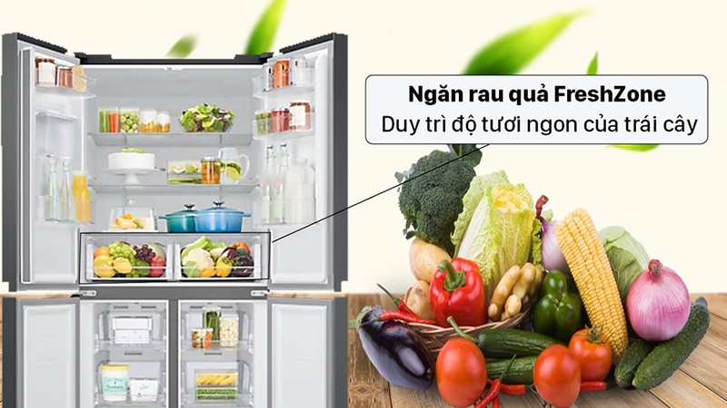 Ngăn hoa quả tủ lạnh Samsung