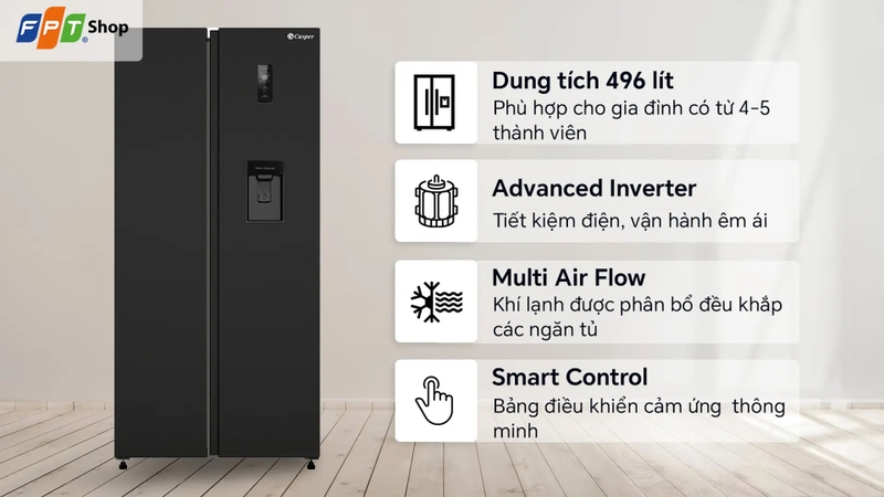 tủ lạnh Side by side bán chạy đầu năm 2025 hình 2