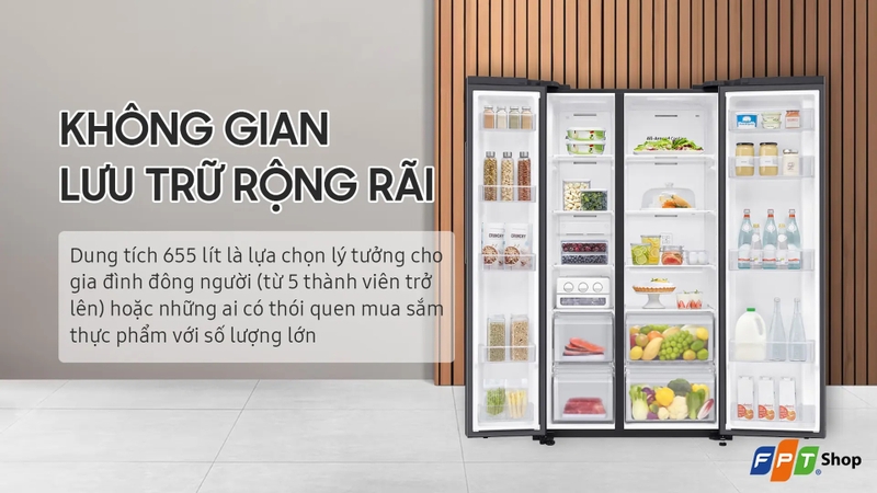 tủ lạnh Side by side bán chạy đầu năm 2025 hình 5