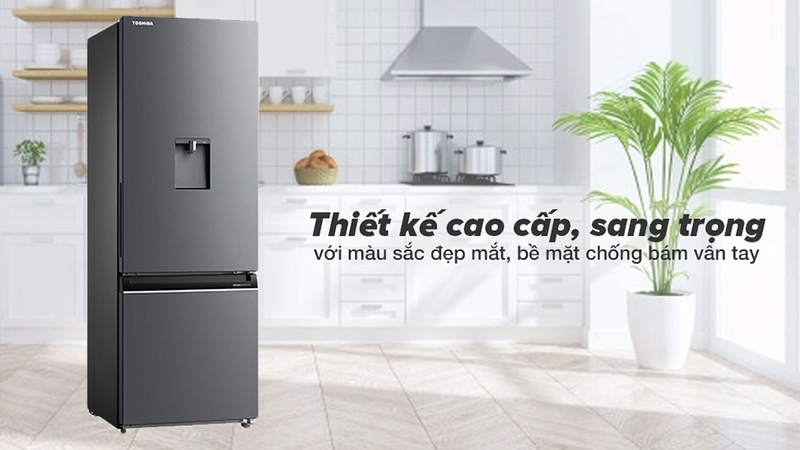 Thiết kế hiện đại trên các dòng tủ lạnh Toshiba