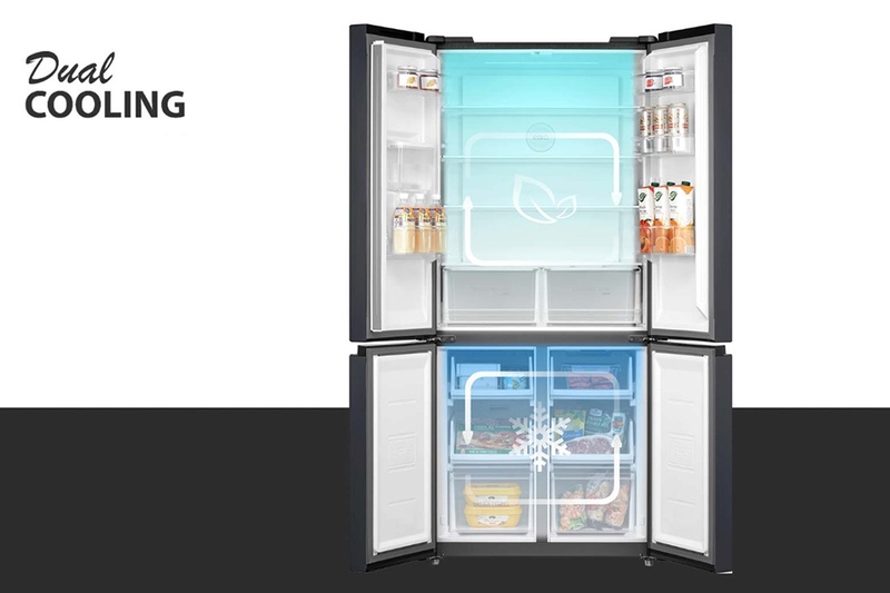 Công nghệ 2 dàn lạnh độc lập trên tủ lạnh Toshiba