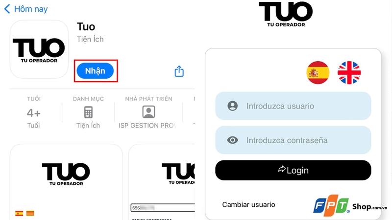 Tải xuống và đăng nhập tài khoản