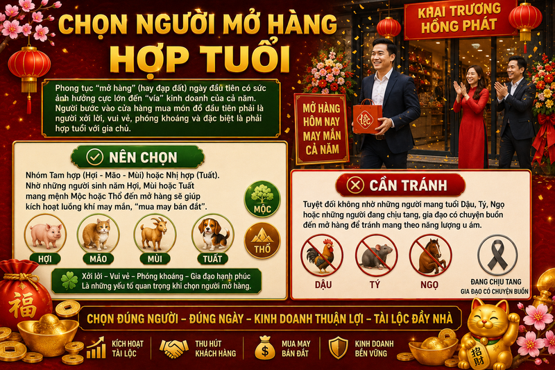 Chọn người mở hàng hợp tuổi