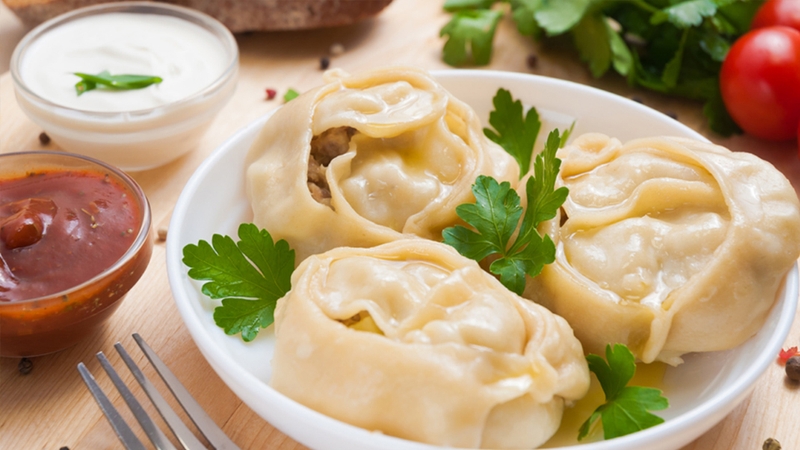 Manti là phiên bản bánh bao nhỏ của Thổ Nhĩ Kỳ