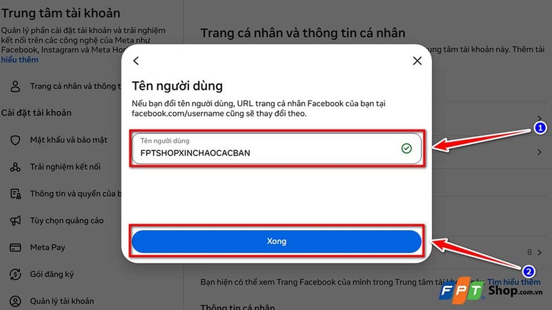 tùy chỉnh địa chỉ trang cá nhân trên Facebook - 13