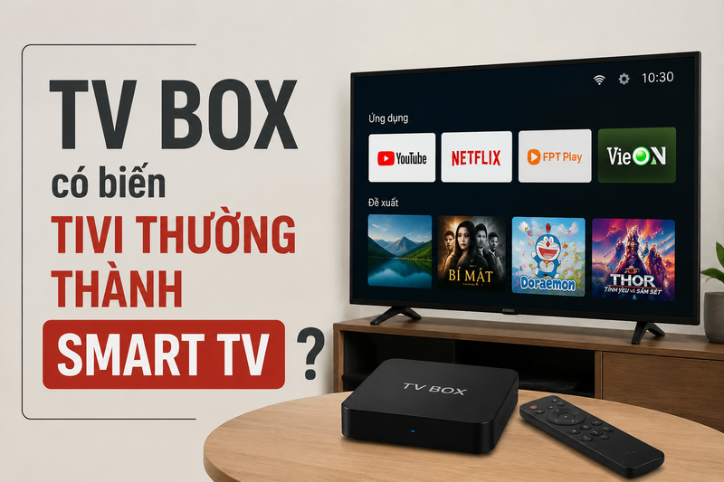 TV Box có biến tivi thường thành Smart TV không2