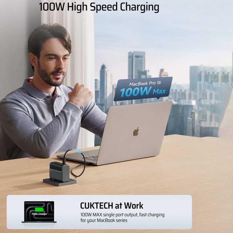 Khả năng sạc nhanh 100 W mạnh mẽ cho nhiều thiết bị