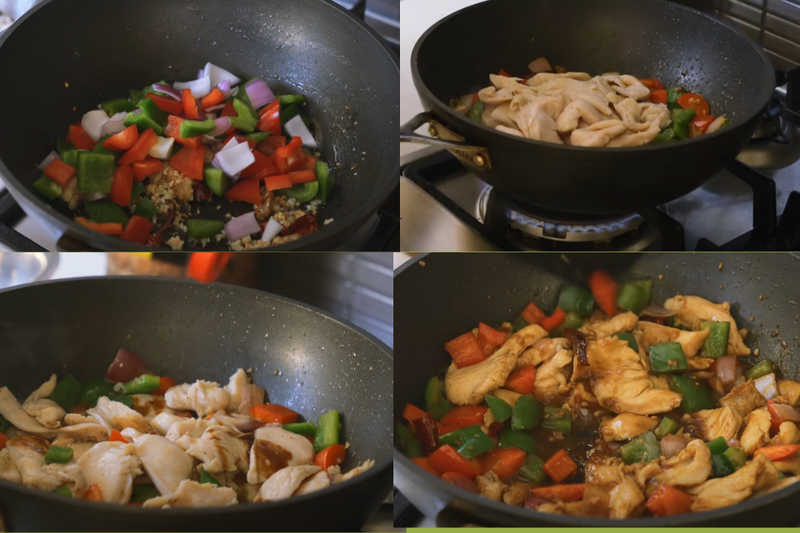 Ức gà xào ớt chuông (7)