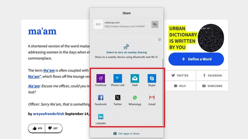 Chia sẻ định nghĩa mà bạn thích cho bạn bè qua nhiều nền tảng