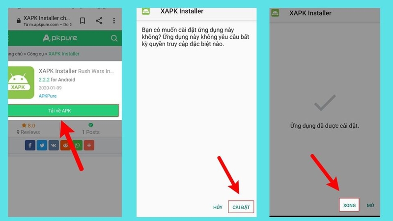 Tải XAPK Installer từ APKPure để hỗ trợ cài đặt