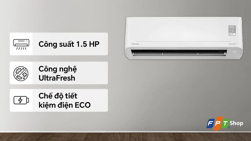 Máy lạnh Toshiba RAS-H13S5KCV2G-V (1.5 HP)