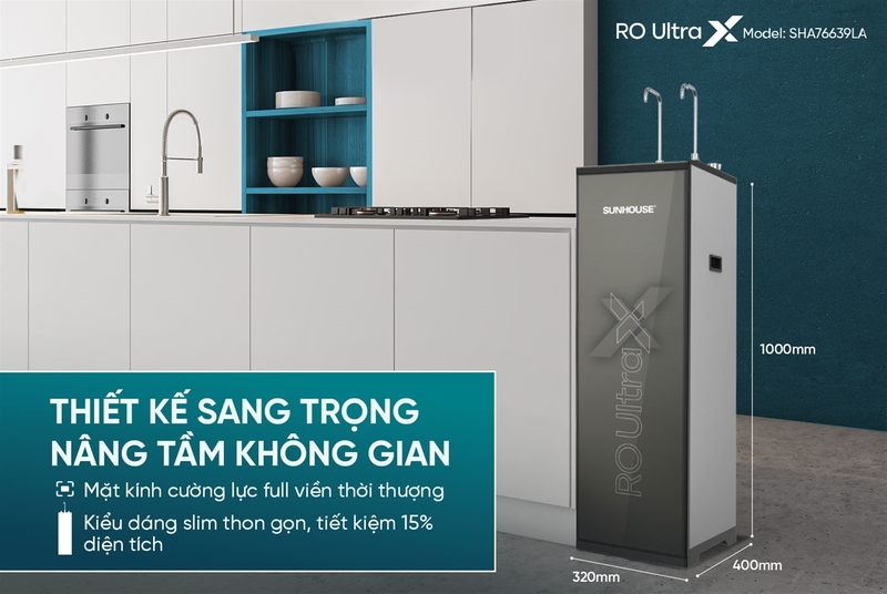 Máy lọc nước nóng lạnh ion kiềm Hydrogen UltraX Sunhouse SHA76639LA 11 lõi - hình 3