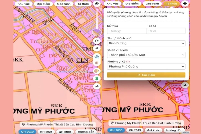 Bản đồ quy hoạch Bình Dương