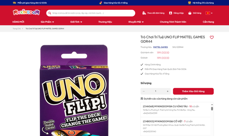 Cách mua Uno Flip