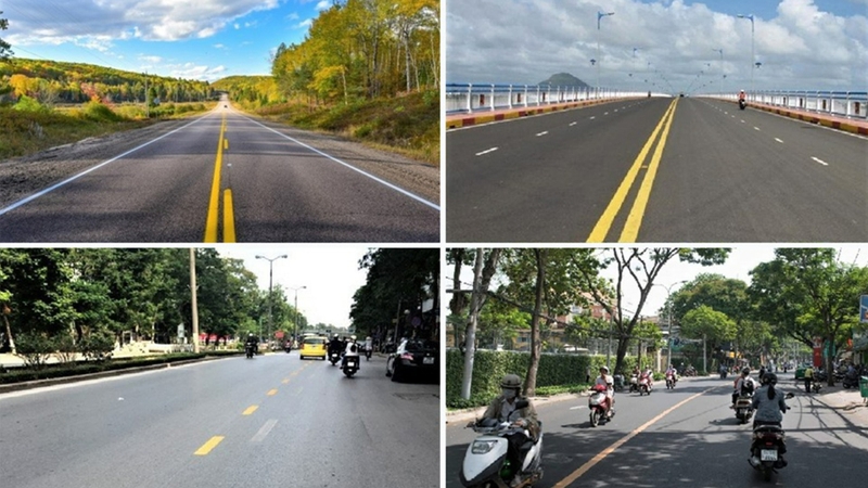 Nhóm vạch màu vàng là vạch tim đường