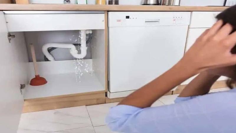 Máy rửa bát bị rò rỉ nước