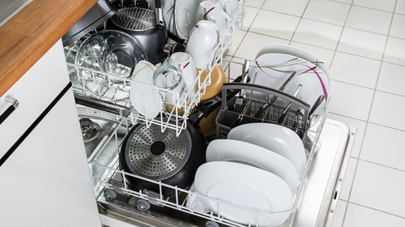Máy rửa bát không sấy khô bát đĩa