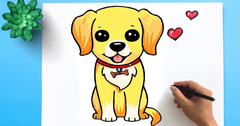 cách vẽ con chó 9