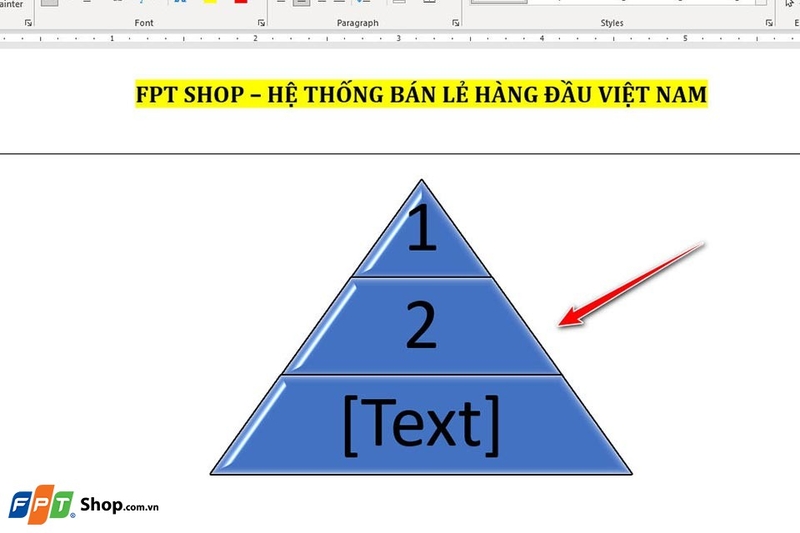 Cách vẽ kim tự tháp trong Word - Ảnh 05