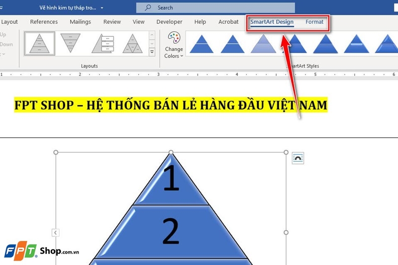 Cách vẽ kim tự tháp trong Word - Ảnh 06