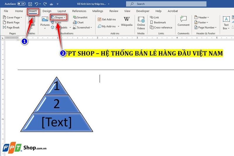 Cách vẽ kim tự tháp trong Word - Ảnh 07