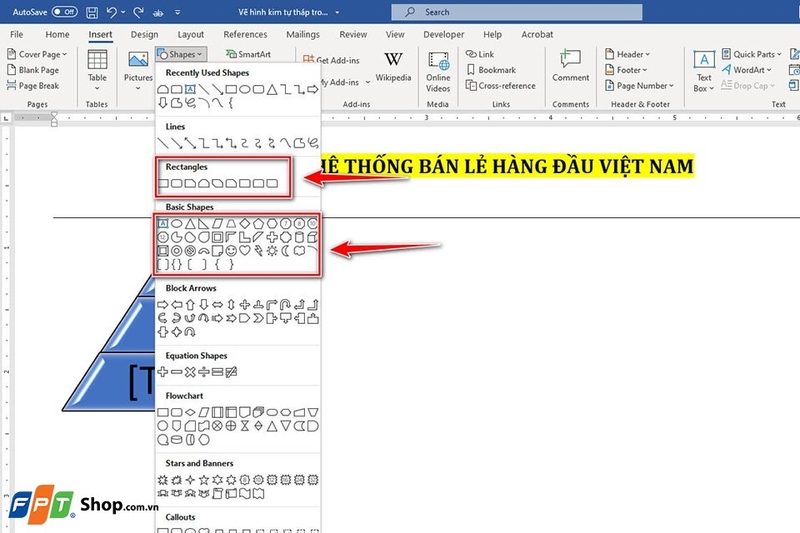 Cách vẽ kim tự tháp trong Word - Ảnh 08