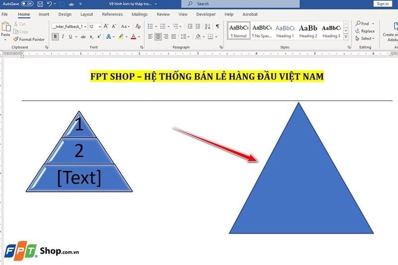 Cách vẽ kim tự tháp trong Word - Ảnh 09