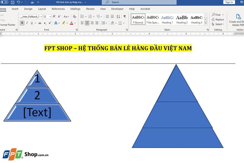 Cách vẽ kim tự tháp trong Word - Ảnh 10