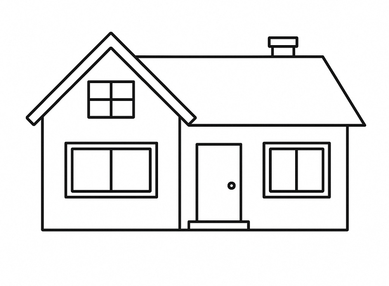 vẽ ngôi nhà trong tranh 2