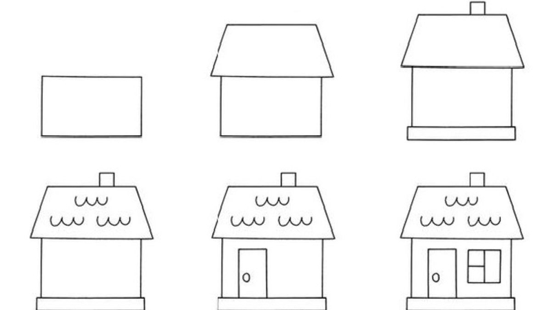 vẽ ngôi nhà trong tranh 7