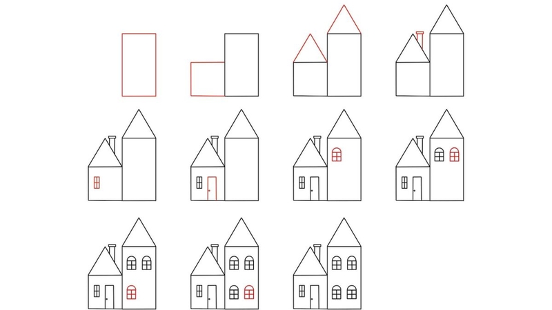 vẽ ngôi nhà trong tranh 8
