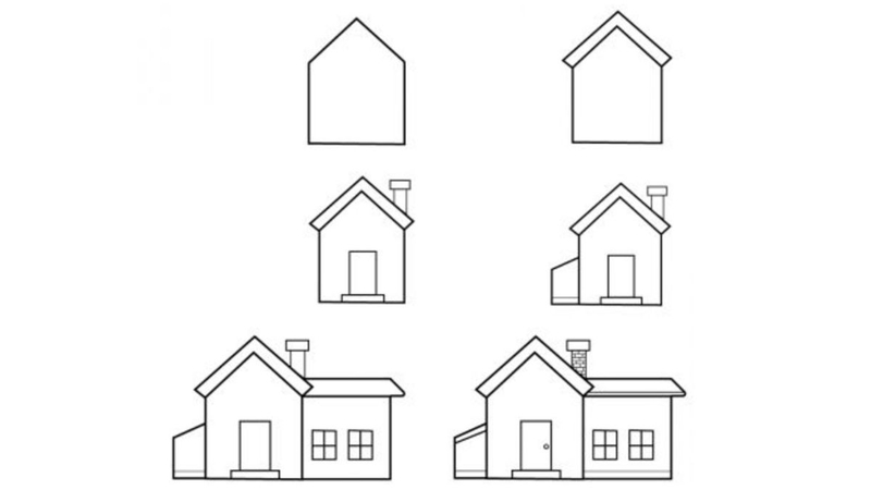 vẽ ngôi nhà trong tranh 9