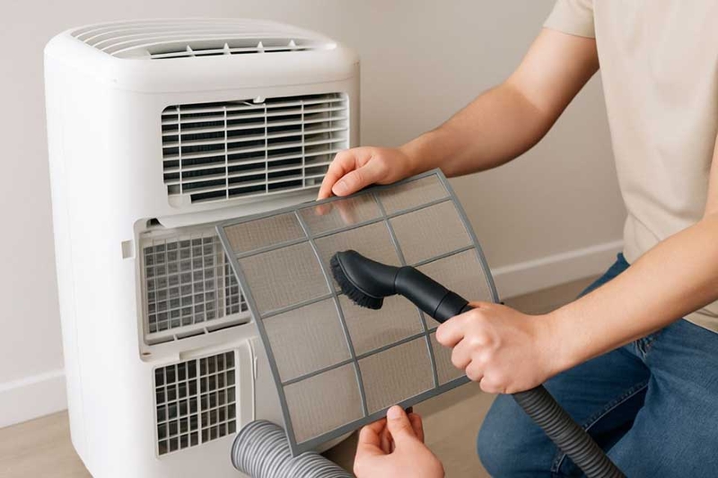 Vệ sinh điều h&ograve;a di động mini - 01